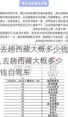 去趟西藏大概多少钱,去趟西藏大概多少钱自驾车