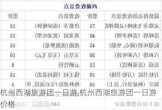 杭州西湖旅游团一日游,杭州西湖旅游团一日游价格