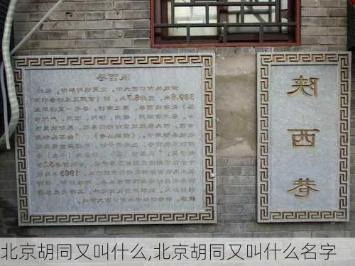 北京胡同又叫什么,北京胡同又叫什么名字