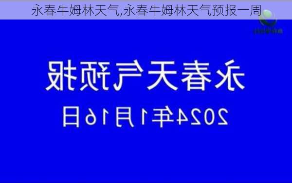 永春牛姆林天气,永春牛姆林天气预报一周