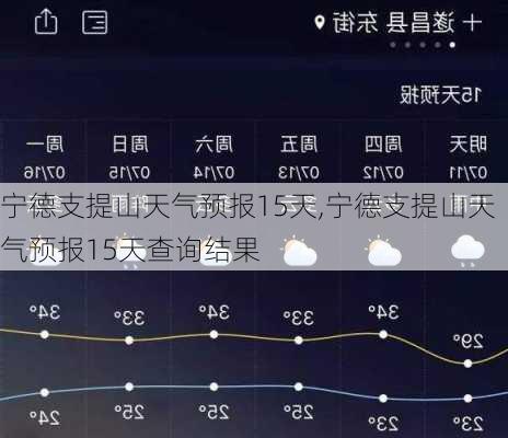 宁德支提山天气预报15天,宁德支提山天气预报15天查询结果