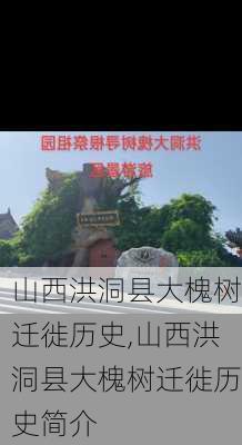 山西洪洞县大槐树迁徙历史,山西洪洞县大槐树迁徙历史简介