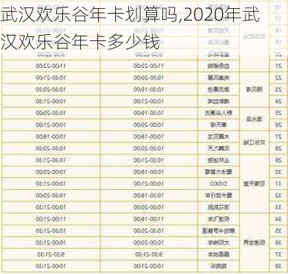 武汉欢乐谷年卡划算吗,2020年武汉欢乐谷年卡多少钱