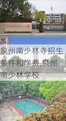 泉州南少林寺招生条件和学费,泉州南少林学校