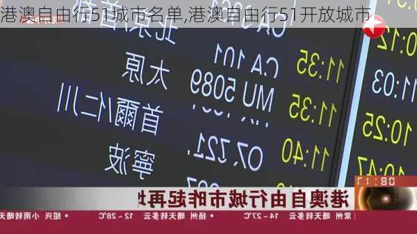 港澳自由行51城市名单,港澳自由行51开放城市