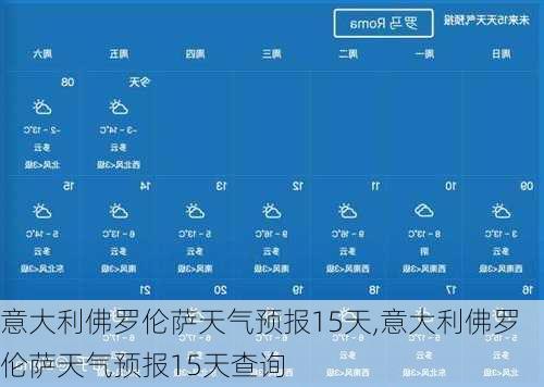 意大利佛罗伦萨天气预报15天,意大利佛罗伦萨天气预报15天查询