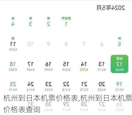 杭州到日本机票价格表,杭州到日本机票价格表查询