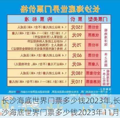 长沙海底世界门票多少钱2023年,长沙海底世界门票多少钱2023年11月