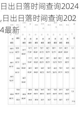 日出日落时间查询2024,日出日落时间查询2024最新