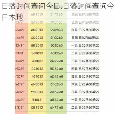 日落时间查询今日,日落时间查询今日本地