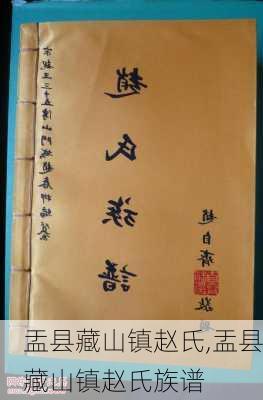 盂县藏山镇赵氏,盂县藏山镇赵氏族谱