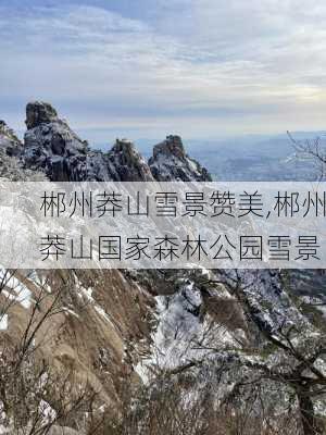 郴州莽山雪景赞美,郴州莽山国家森林公园雪景