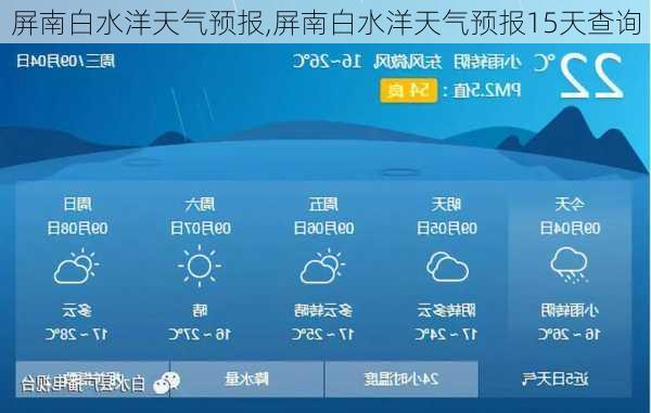 屏南白水洋天气预报,屏南白水洋天气预报15天查询
