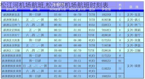 松江河机场航班,松江河机场航班时刻表