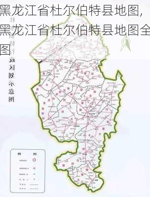 黑龙江省杜尔伯特县地图,黑龙江省杜尔伯特县地图全图