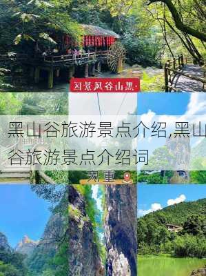 黑山谷旅游景点介绍,黑山谷旅游景点介绍词