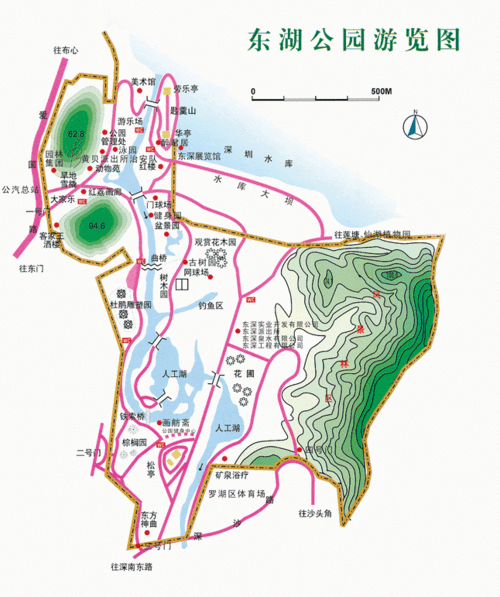 深圳东湖公园地图全图,深圳东湖公园地图全图高清版