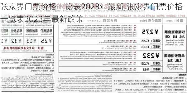 张家界门票价格一览表2023年最新,张家界门票价格一览表2023年最新政策