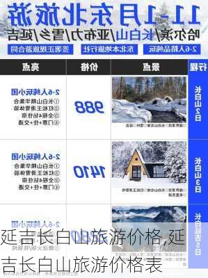 延吉长白山旅游价格,延吉长白山旅游价格表