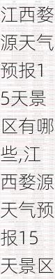 江西婺源天气预报15天景区有哪些,江西婺源天气预报15天景区有哪些地方