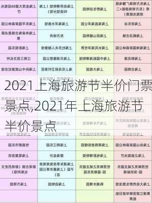 2021上海旅游节半价门票景点,2021年上海旅游节半价景点