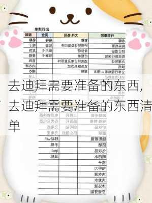 去迪拜需要准备的东西,去迪拜需要准备的东西清单