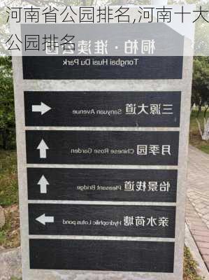 河南省公园排名,河南十大公园排名