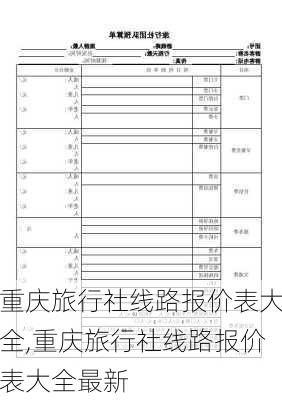 重庆旅行社线路报价表大全,重庆旅行社线路报价表大全最新