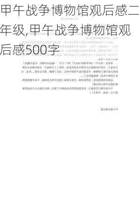 甲午战争博物馆观后感二年级,甲午战争博物馆观后感500字