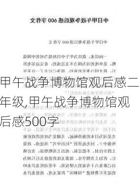 甲午战争博物馆观后感二年级,甲午战争博物馆观后感500字