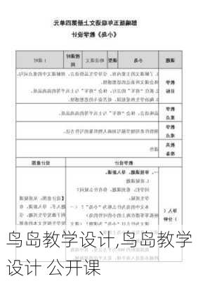 鸟岛教学设计,鸟岛教学设计 公开课