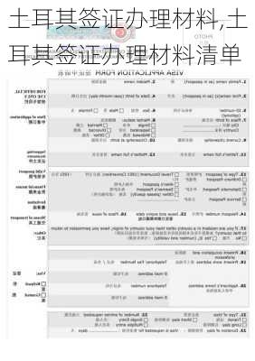 土耳其签证办理材料,土耳其签证办理材料清单