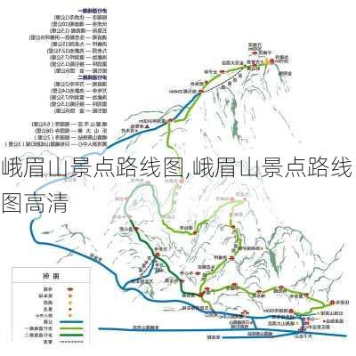 峨眉山景点路线图,峨眉山景点路线图高清