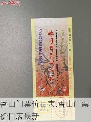 香山门票价目表,香山门票价目表最新