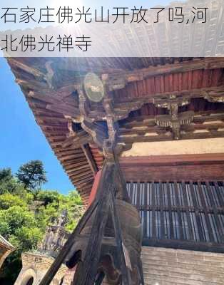 石家庄佛光山开放了吗,河北佛光禅寺