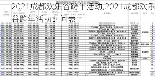 2021成都欢乐谷跨年活动,2021成都欢乐谷跨年活动时间表