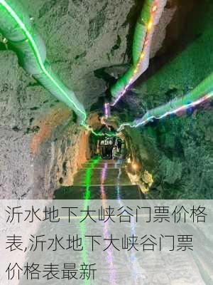 沂水地下大峡谷门票价格表,沂水地下大峡谷门票价格表最新