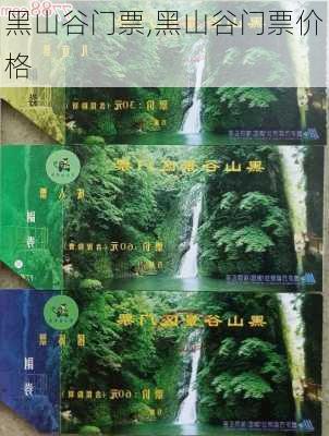 黑山谷门票,黑山谷门票价格