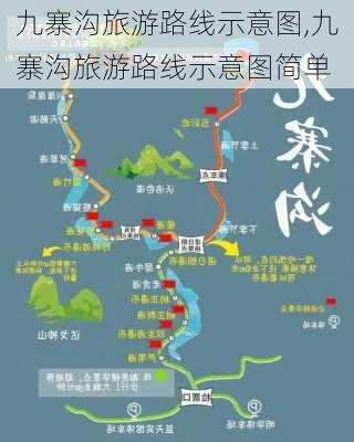 九寨沟旅游路线示意图,九寨沟旅游路线示意图简单