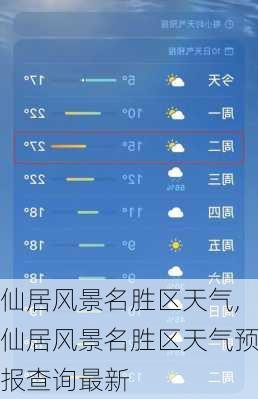 仙居风景名胜区天气,仙居风景名胜区天气预报查询最新