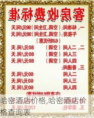 哈密酒店价格,哈密酒店价格查询表