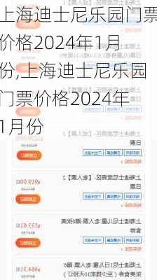 上海迪士尼乐园门票价格2024年1月份,上海迪士尼乐园门票价格2024年1月份