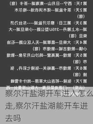 察尔汗盐湖开车进入怎么走,察尔汗盐湖能开车进去吗