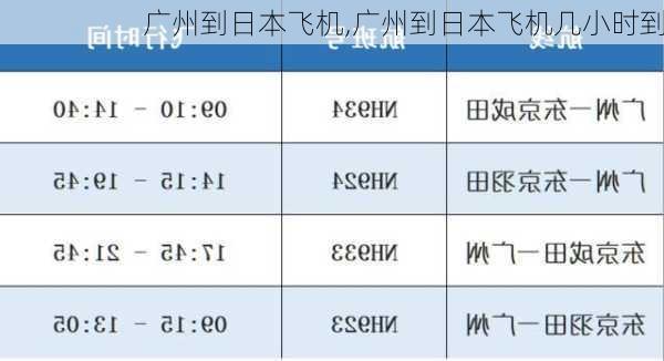 广州到日本飞机,广州到日本飞机几小时到