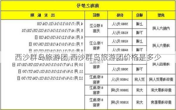 西沙群岛旅游团,西沙群岛旅游团价格是多少