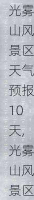 光雾山风景区天气预报10天,光雾山风景区天气预报10天查询