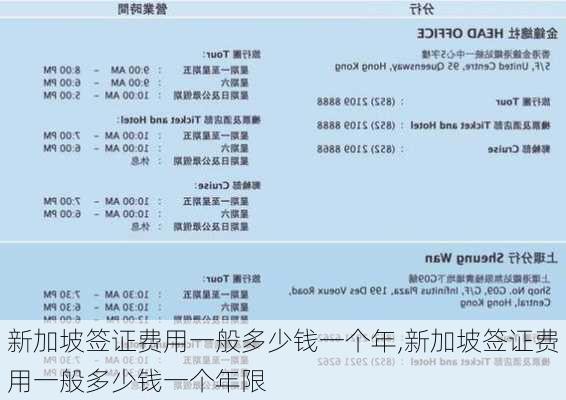 新加坡签证费用一般多少钱一个年,新加坡签证费用一般多少钱一个年限