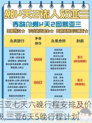 三亚七天六晚行程安排及价钱,三亚6天5晚行程计划