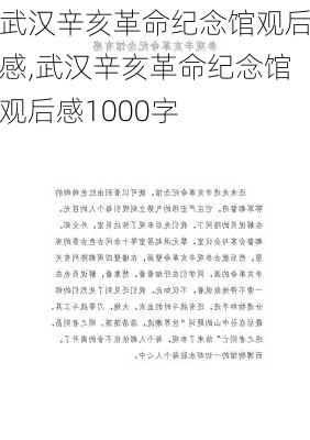 武汉辛亥革命纪念馆观后感,武汉辛亥革命纪念馆观后感1000字