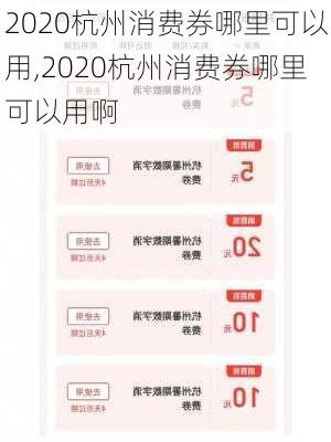 2020杭州消费券哪里可以用,2020杭州消费券哪里可以用啊